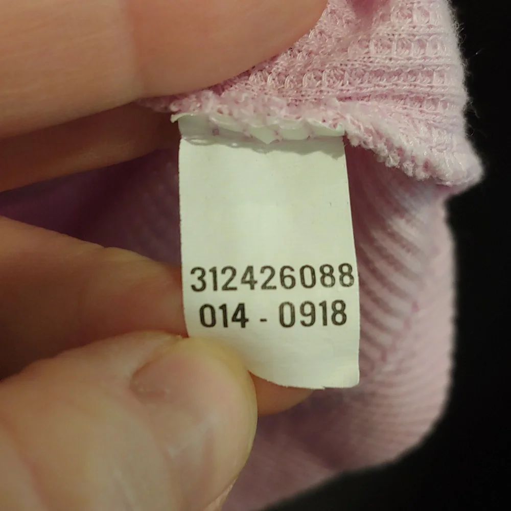 Time and true brand pink thermal henley size xl 16/18 - Picture 5 of 5